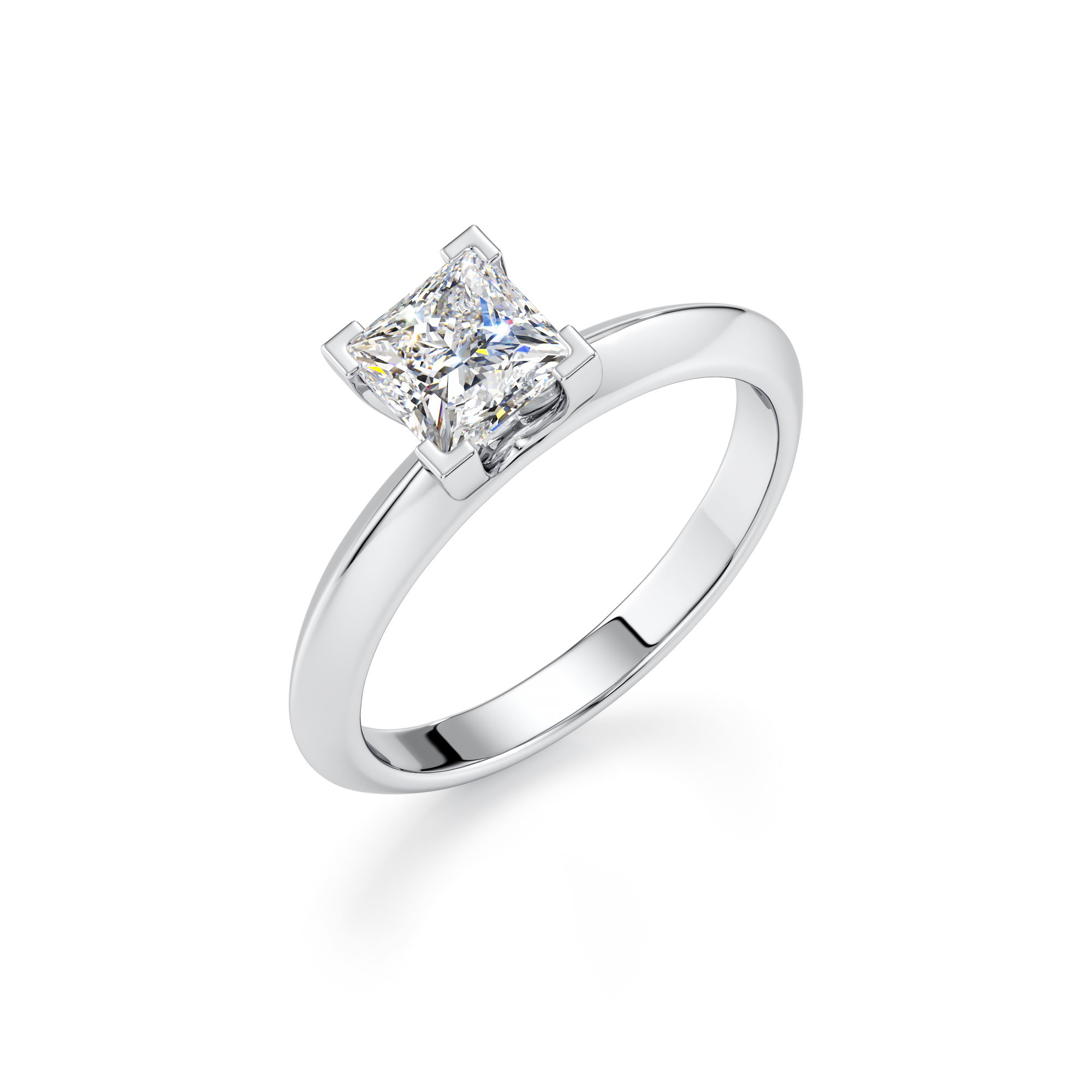 Buy Solitaire Princess Cut Diamond Ring Online at Best Price – Amal Jewels