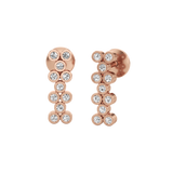 Ethereal Cascade Rose Gold Plated Silver Earrings