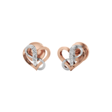 Infinite Love Affair Heart Silver Earrings