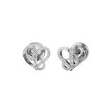 Infinite Love Affair Heart Silver Earrings