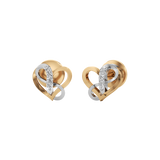 Infinite Love Affair Heart Silver Earrings
