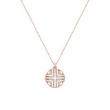 Sparkling Fusion Circlet Silver Pendant with Chain