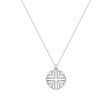 Sparkling Fusion Circlet Silver Pendant with Chain