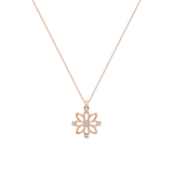 Enchanted Floral Grace Custom Silver Pendant with Chain