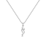 Stellar Brilliance Gold Plated Silver Pendant with Chain
