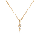 Stellar Brilliance Gold Plated Silver Pendant with Chain