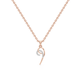 Serpentine Swirl Unique Silver Pendant with Chain