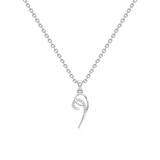 Serpentine Swirl Unique Silver Pendant with Chain