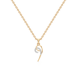 Serpentine Swirl Unique Silver Pendant with Chain