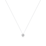 Solitaire Diamond Halo Pendant with Chain