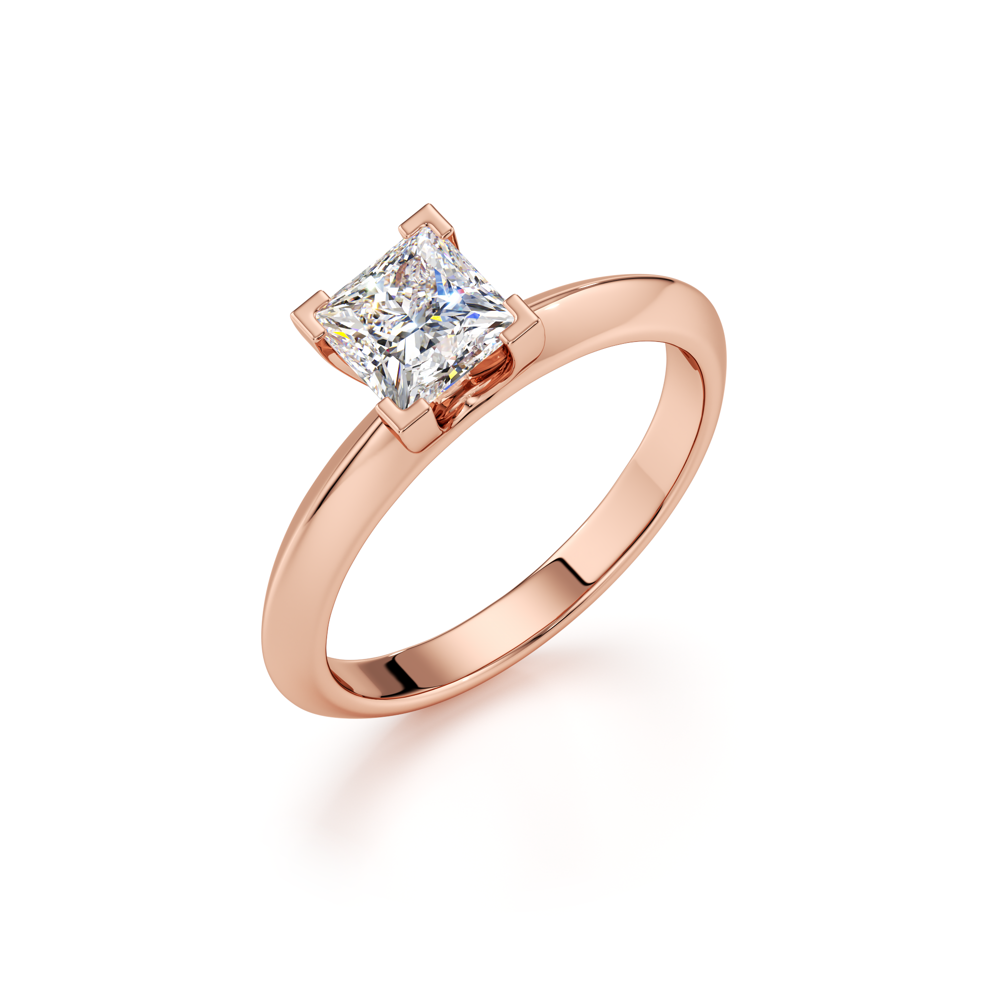 Solitaire Princess Cut Diamond Ring