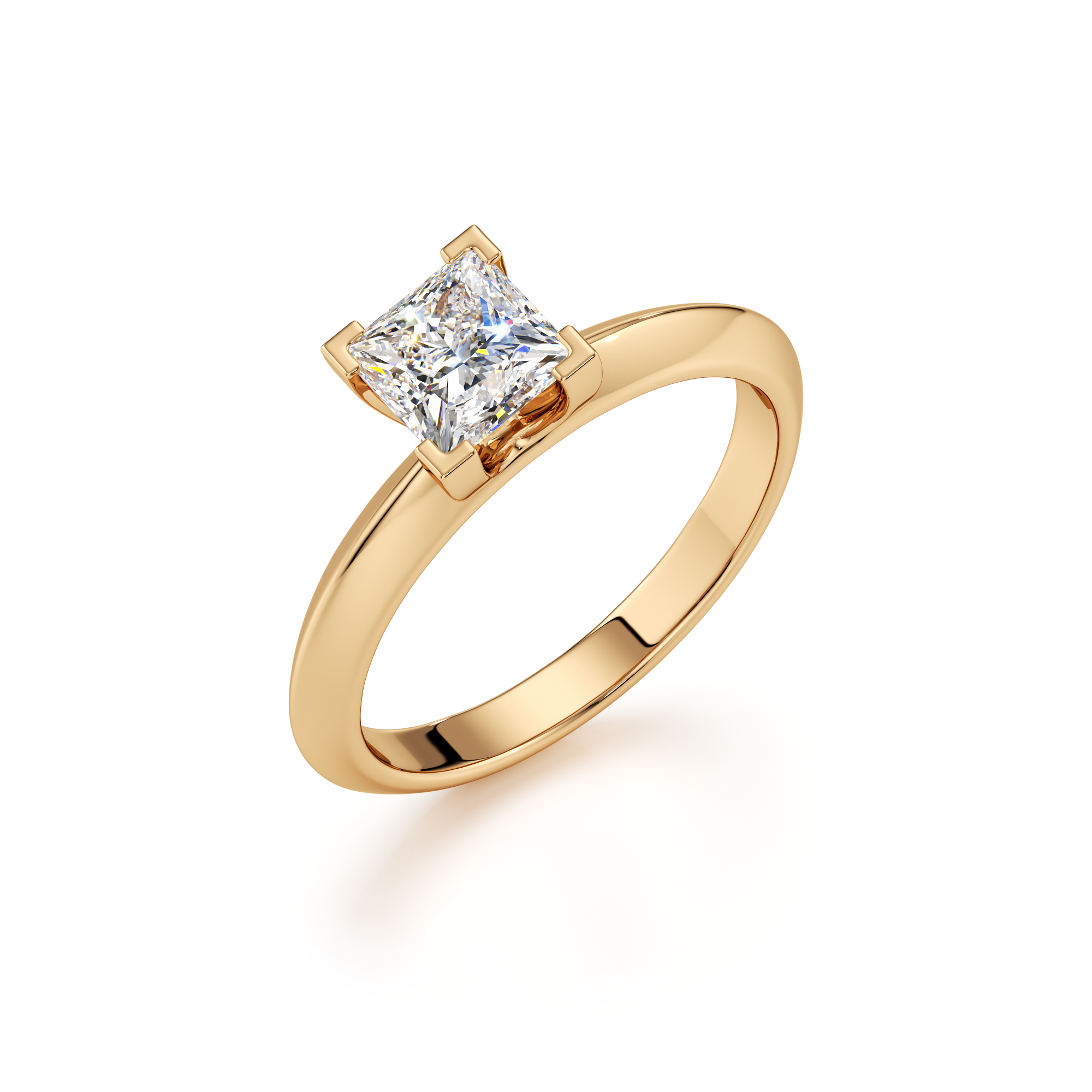 Solitaire Princess Cut Diamond Ring - Main Image