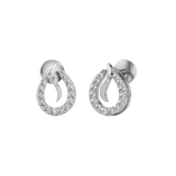 Luminous Lucky Charm Minimalist Silver Earrings