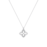 Gleaming Petal Custom Silver Pendant with Chain