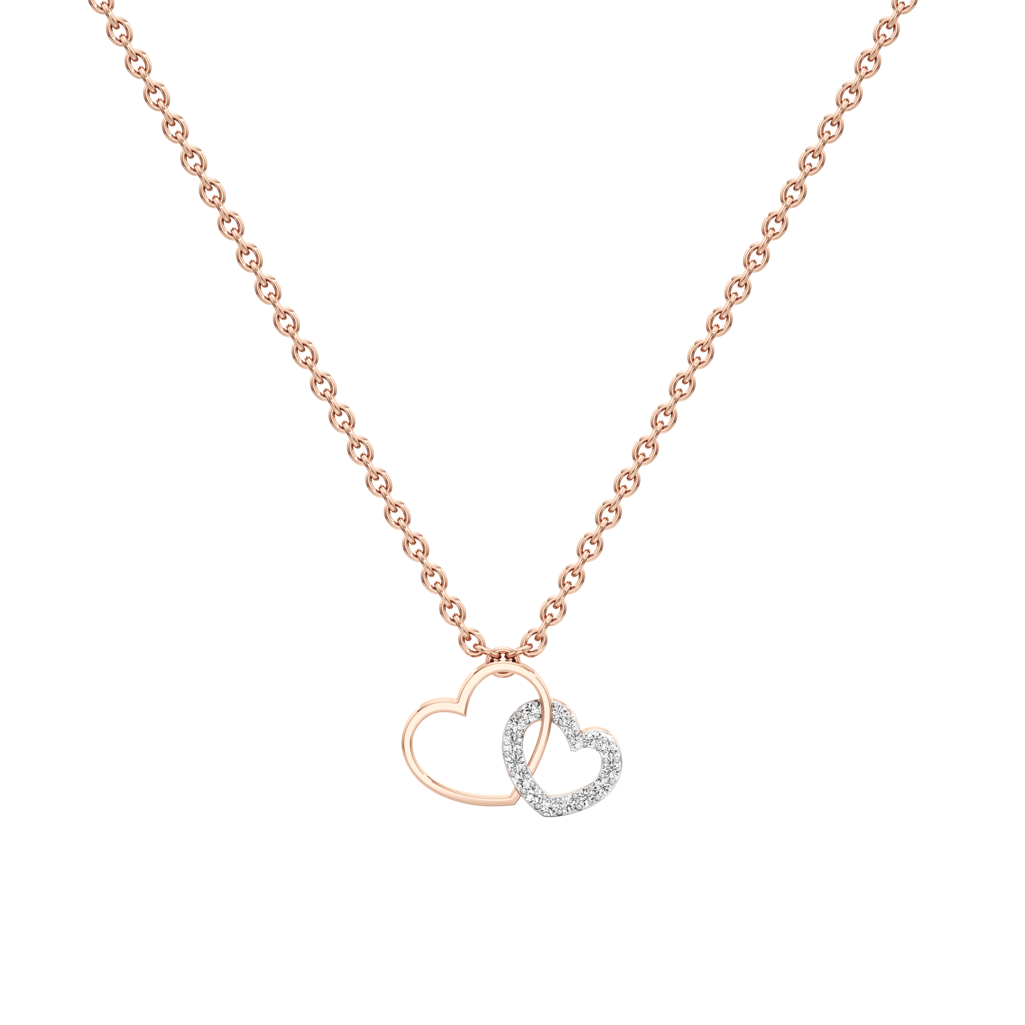 Heartfelt Bond Gold Plated 925 Silver Pendant with Chain โ Amal Jewels