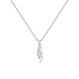 Sylvan Serenity Delicate Silver Pendant with Chain