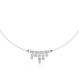 Abstract Diamond Pendant Necklace