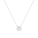 Gold Pretzel Pendant with Chain