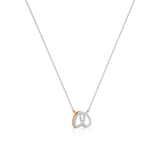 Gold Pretzel Pendant with Chain