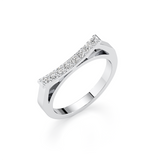 Diamond Studded Linear Ring