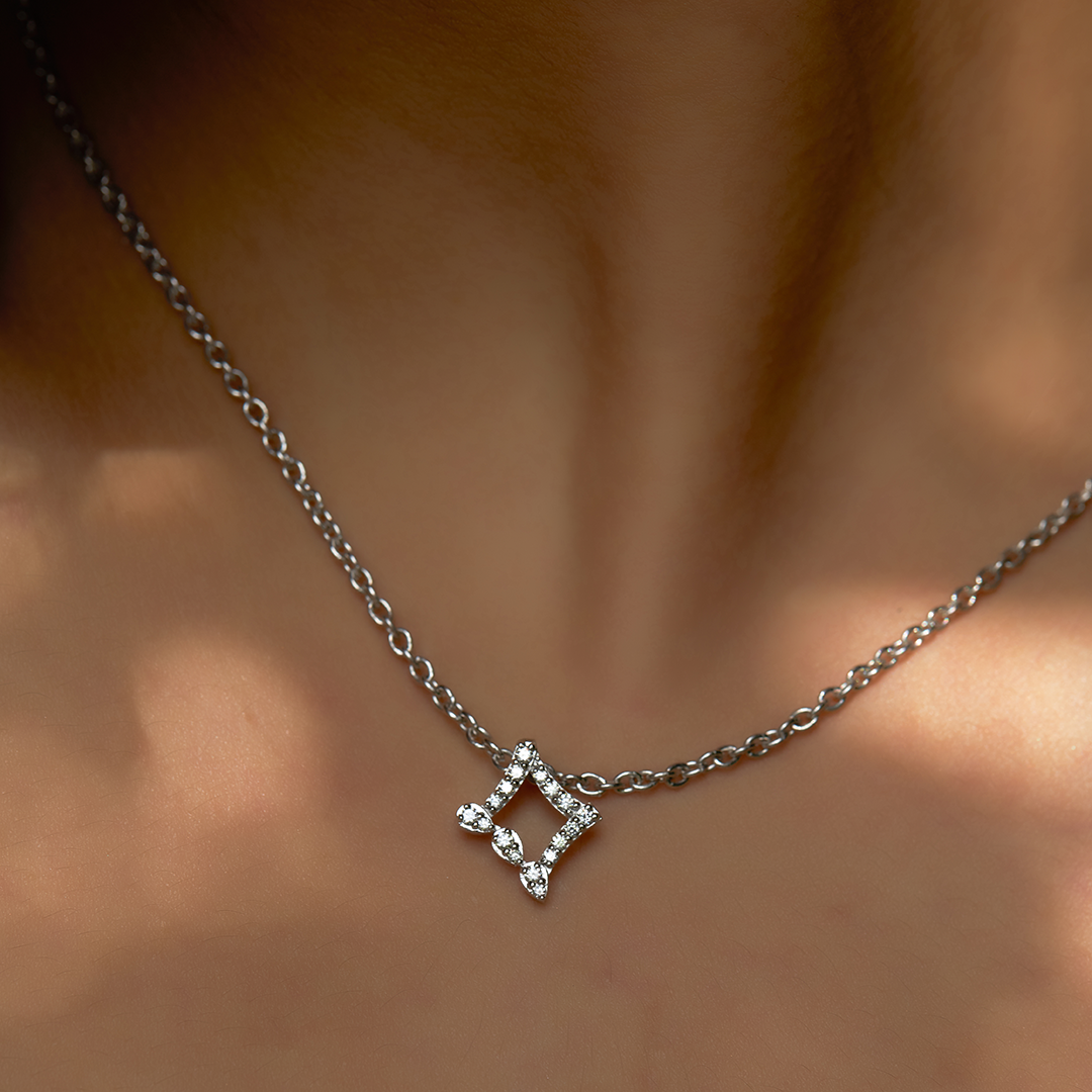 Minimalistic Diamond Pendant without Chain Amal Jewels
