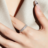 Double Line Classic Diamond Ring