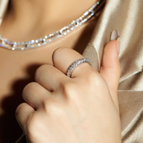 Double Line Classic Diamond Ring
